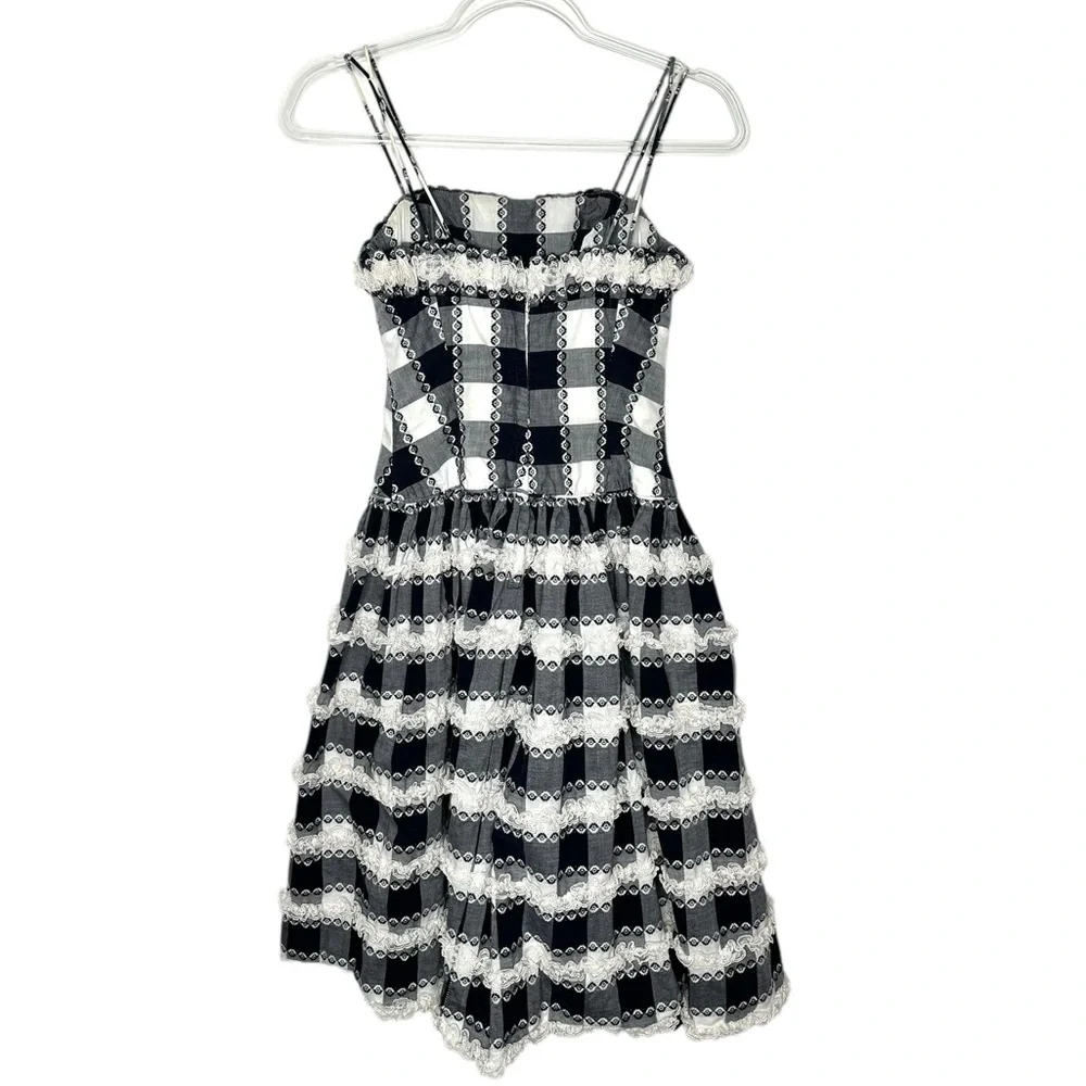 Vintage | 1950’s True Vintage Lou-Ette California Gigham Ruffle and Lace Dress - Picture 14 of 15